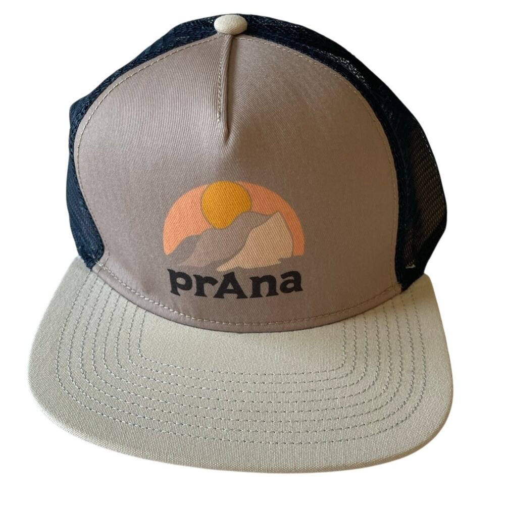 prAna NWT Lower Pines Flat Brim Cliffside Boulder Unisex Trucker Hat Snapback